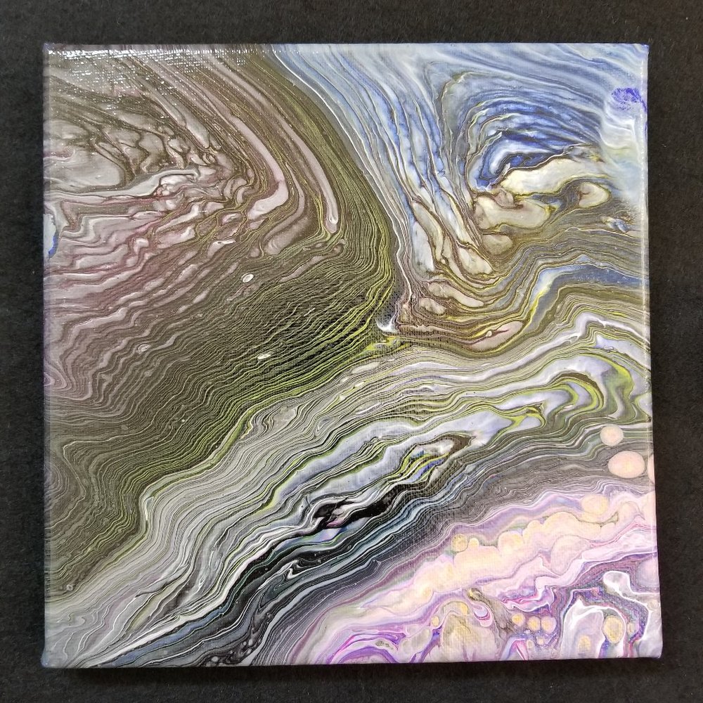 NEW! Handmade abstract art: "Lavender's Blue" - Picture 3 of 6